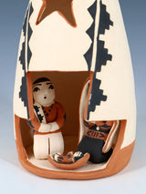 Jemez Pueblo Pottery Nativity Scene Angel Storyteller Doll - PuebloDirect.com