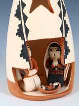 Jemez Pueblo Pottery Nativity Scene Angel Storyteller Doll - PuebloDirect.com