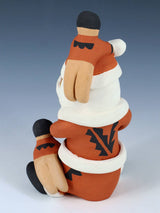 Jemez Pueblo Pottery Santa Claus Storyteller Figurine - PuebloDirect.com