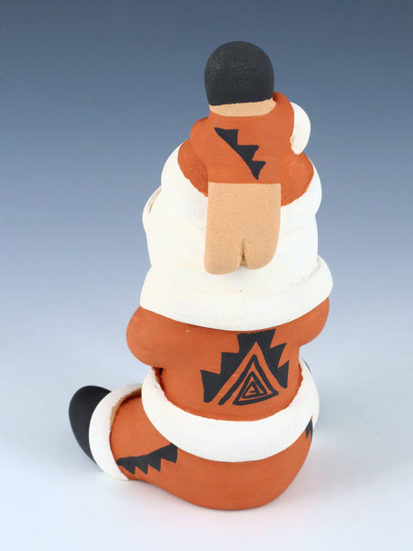 Jemez Pueblo Pottery Santa Claus Storyteller Figurine - PuebloDirect.com