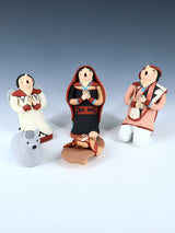 Jemez Pueblo Pottery 5 Piece Storyteller Nativity Set - PuebloDirect.com