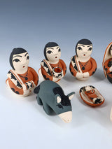 10 Piece Jemez Pueblo Pottery Nativity Set - PuebloDirect.com