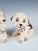 Acoma Pueblo Pottery Kitty and Puppy Pair Figurines - PuebloDirect.com