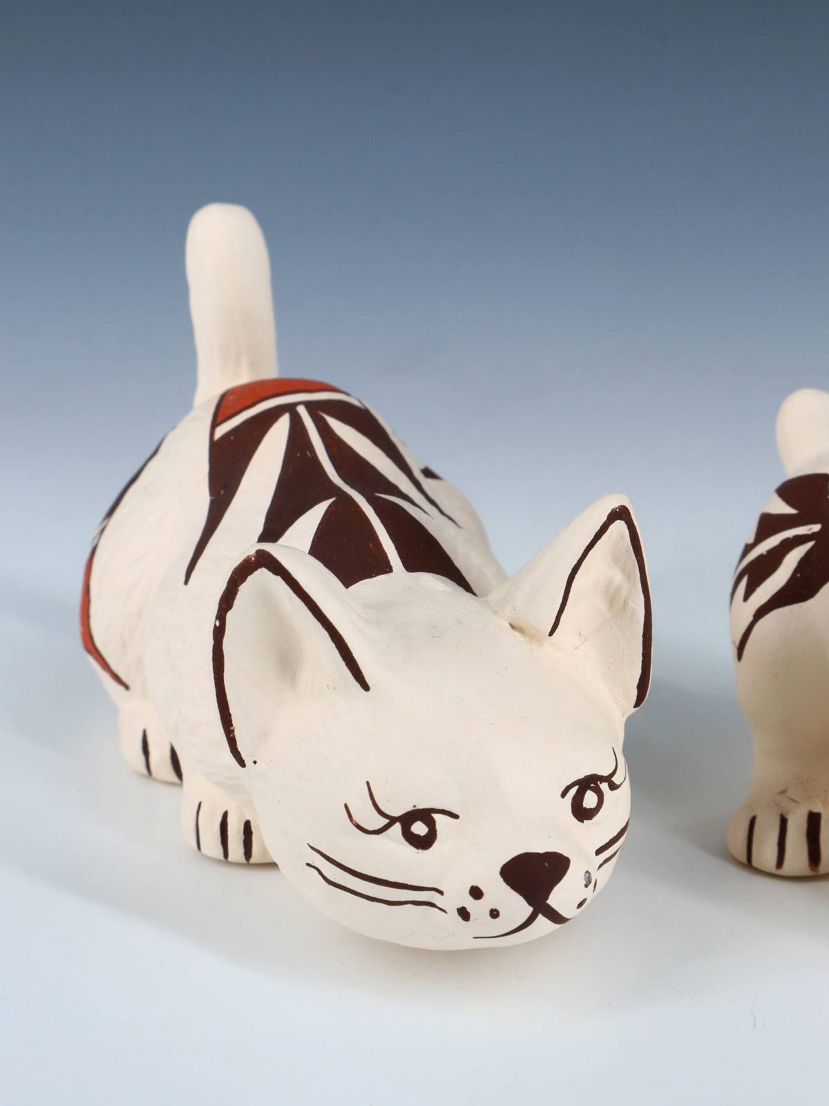 Acoma Pueblo Pottery Kitty and Puppy Pair Figurines - PuebloDirect.com