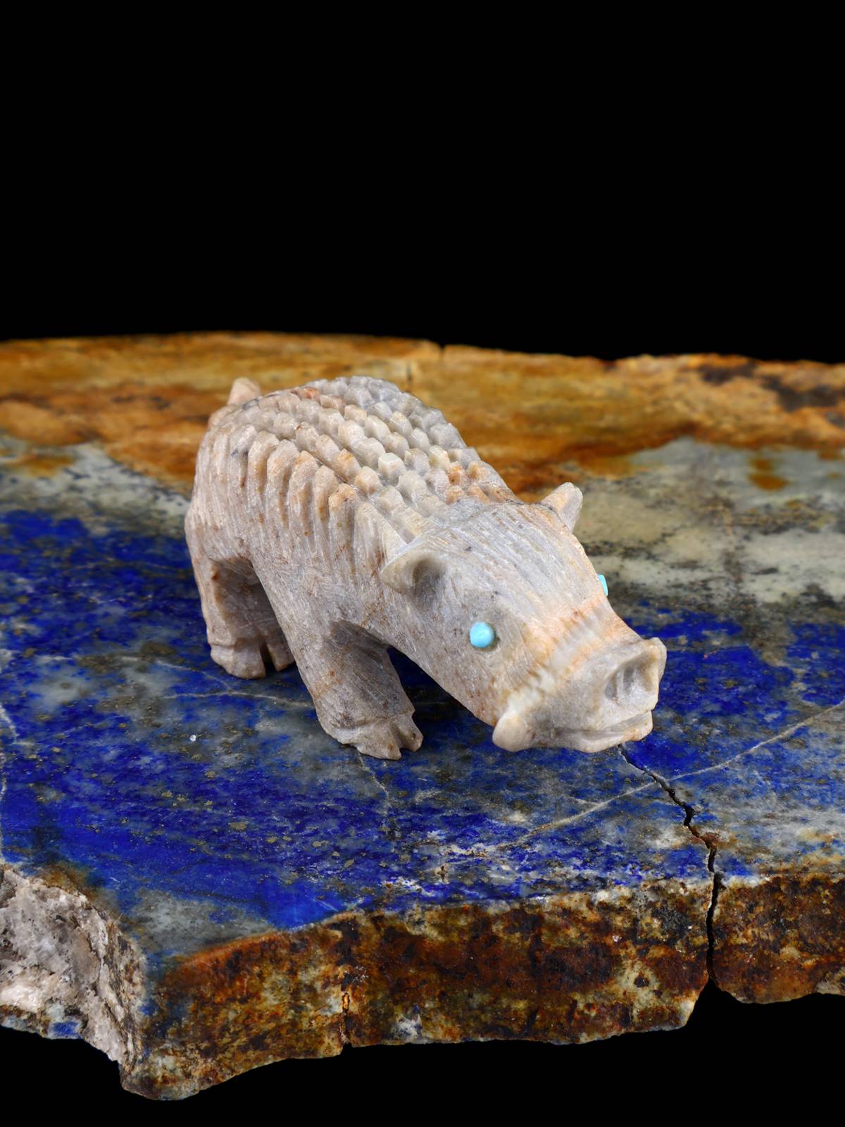 Picasso Marble Warthog Zuni Fetish