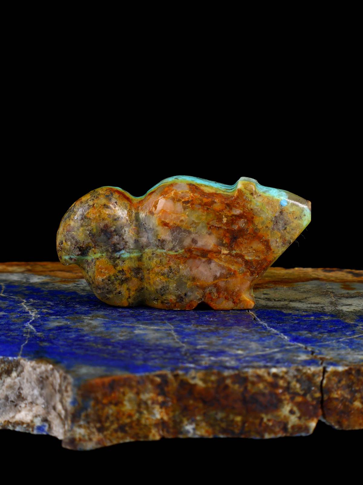 Turquoise Squirrel Zuni Fetish - PuebloDirect.com