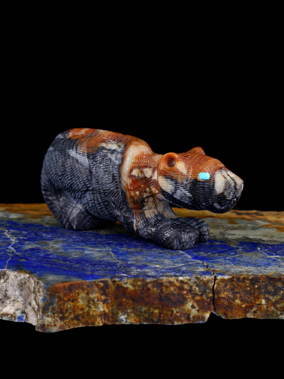 Picasso Marble Mountain Lion Zuni Fetish