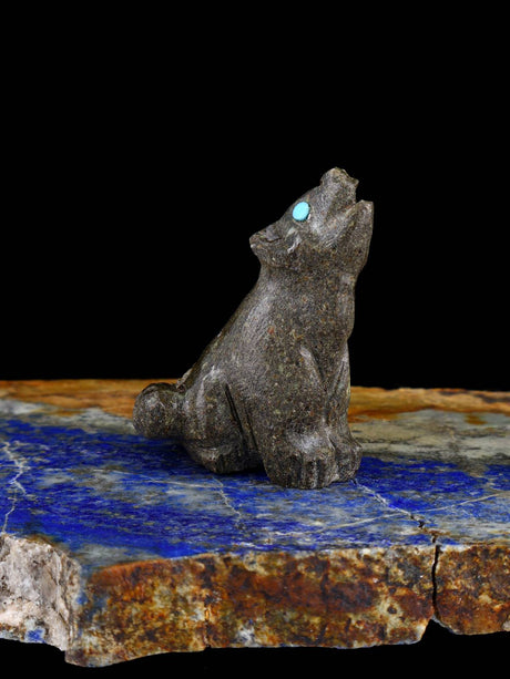 Marble Coyote Zuni Fetish - PuebloDirect.com