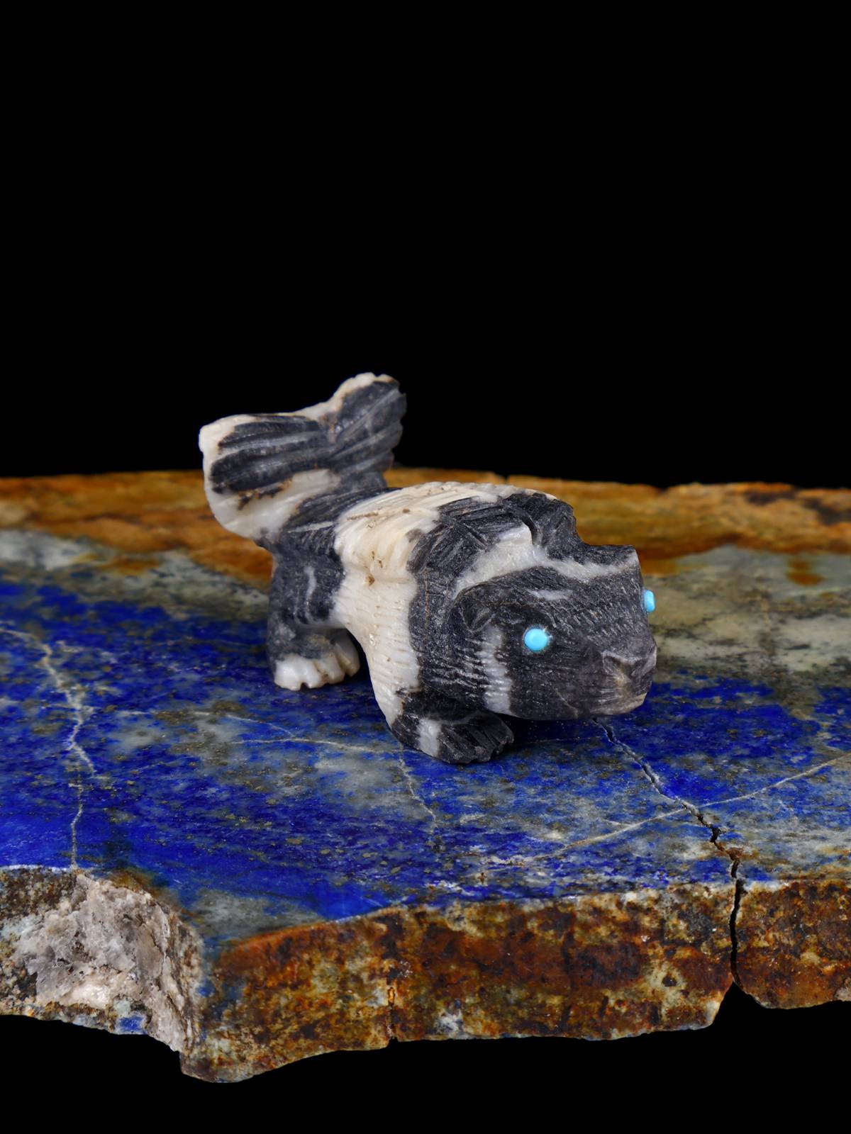 Zebra Marble Skunk Zuni Fetish