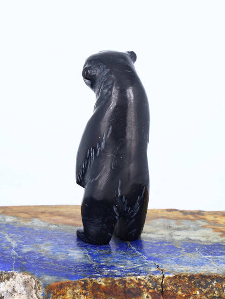 Black Marble Bear Zuni Fetish - PuebloDirect.com