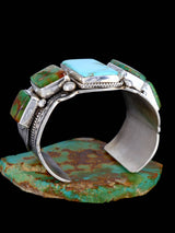 Navajo Jewelry Sterling Silver Natural Royston Cuff Bracelet - PuebloDirect.com
