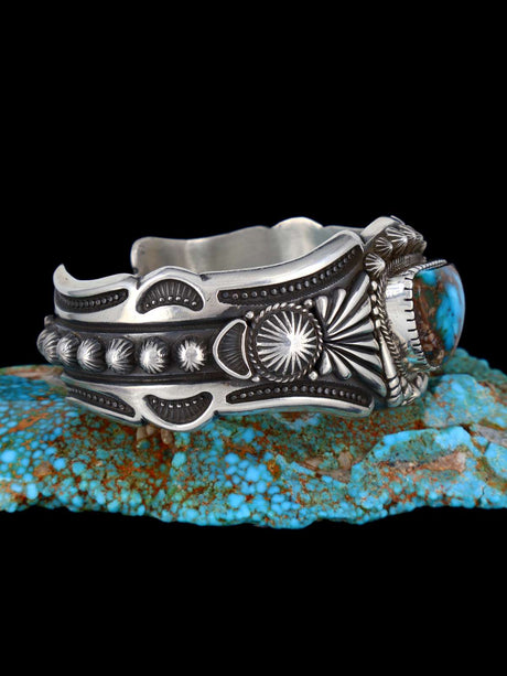Native American Jewelry Natural Bisbee Turquoise Cuff Bracelet