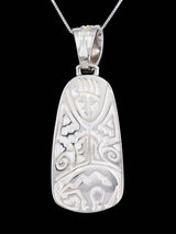 Navajo Turquoise and Opalite Inlay Reversible Pendant