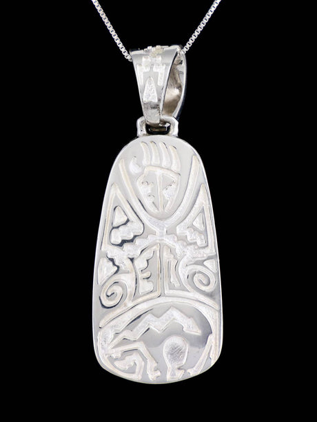Navajo Turquoise and Opalite Inlay Reversible Pendant