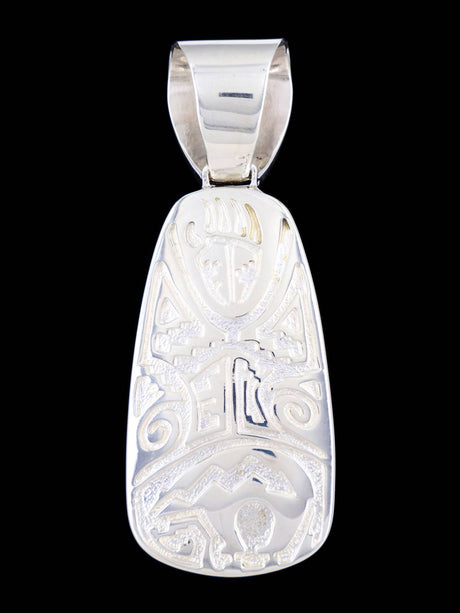 Large Navajo Jasper and Red Opal Inlay Reversible Pendant