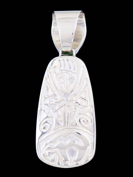 Large Navajo Turquoise and Opal Inlay Reversible Pendant