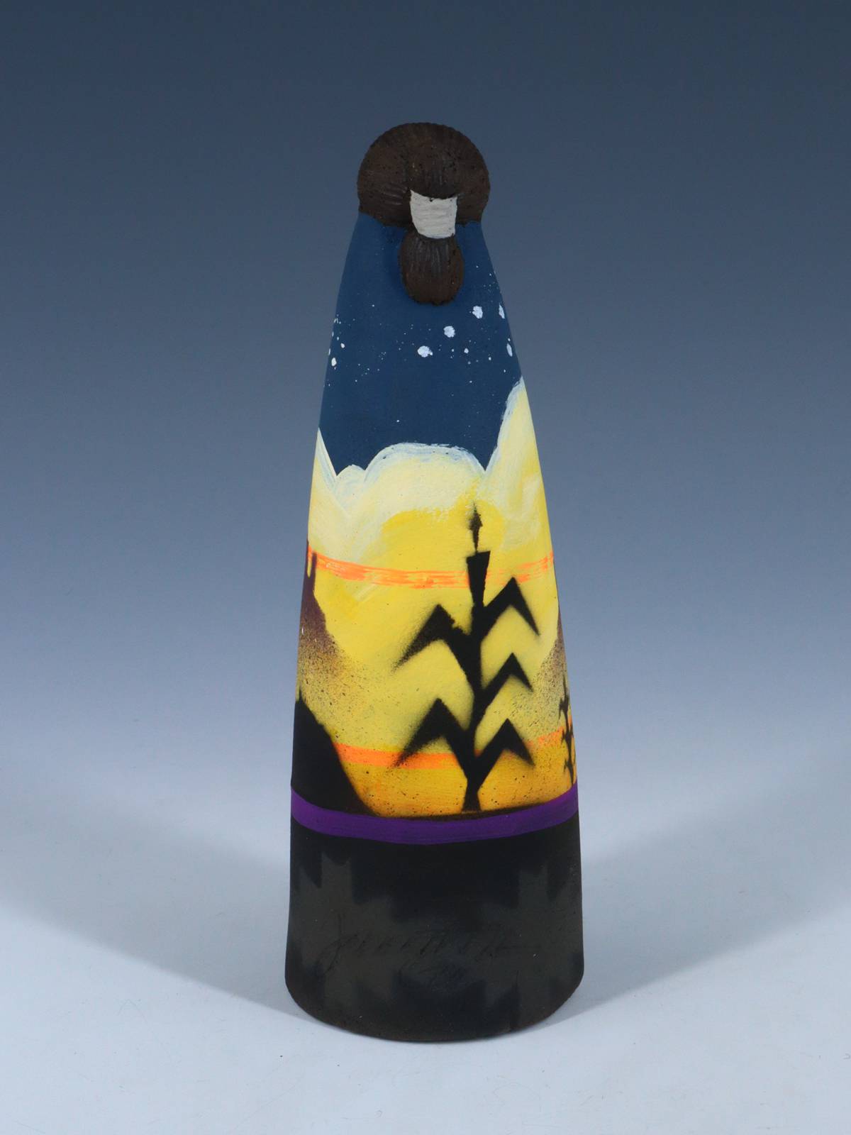 Native American Clay Mother Three Baby Pottery Figural Doll - PuebloDirect.com