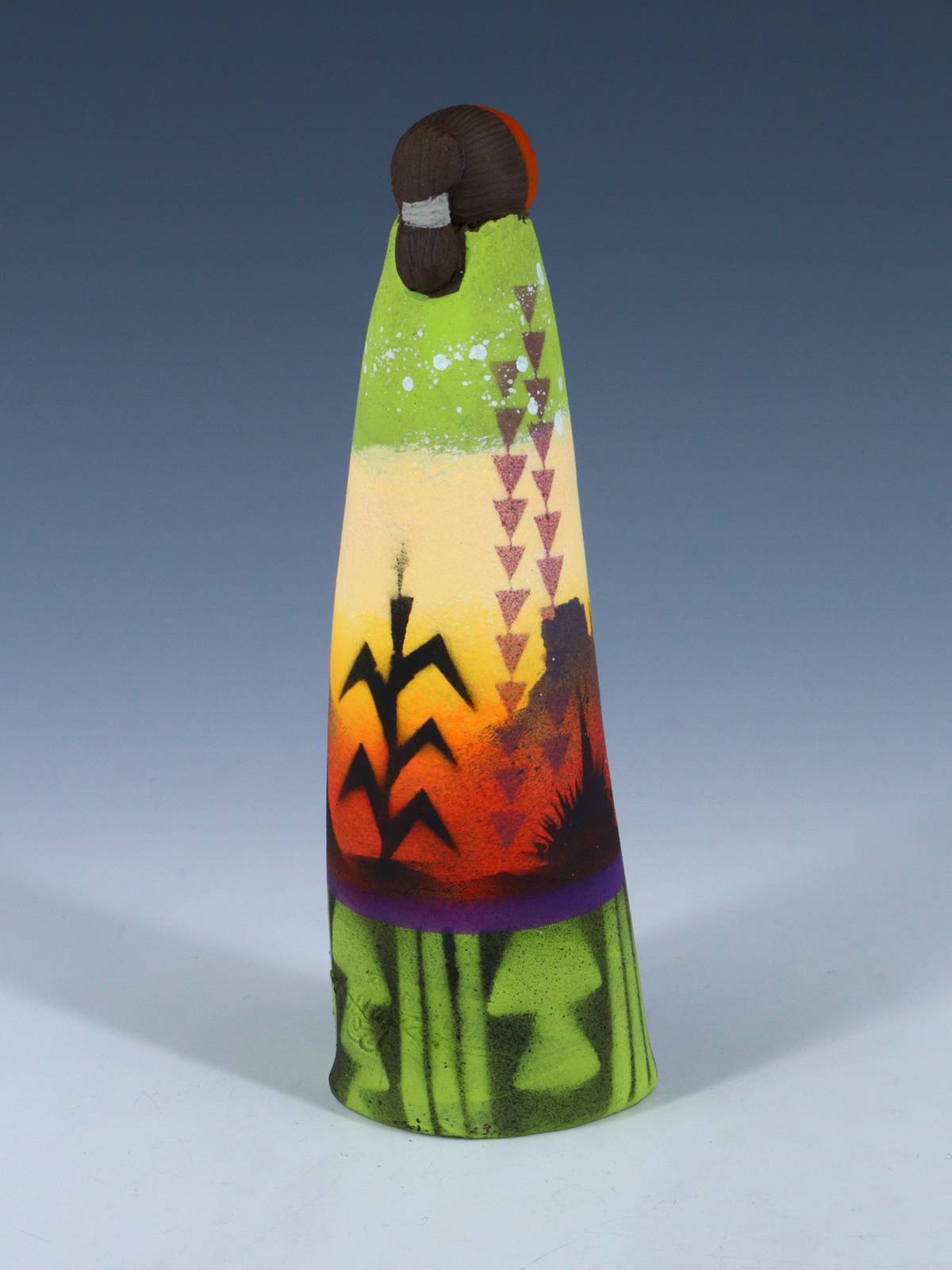 Native American Clay Mother Two Baby Pottery Figural Doll - PuebloDirect.com