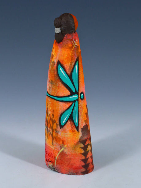 Native American Clay Mother Two Baby Pottery Figural Doll - PuebloDirect.com