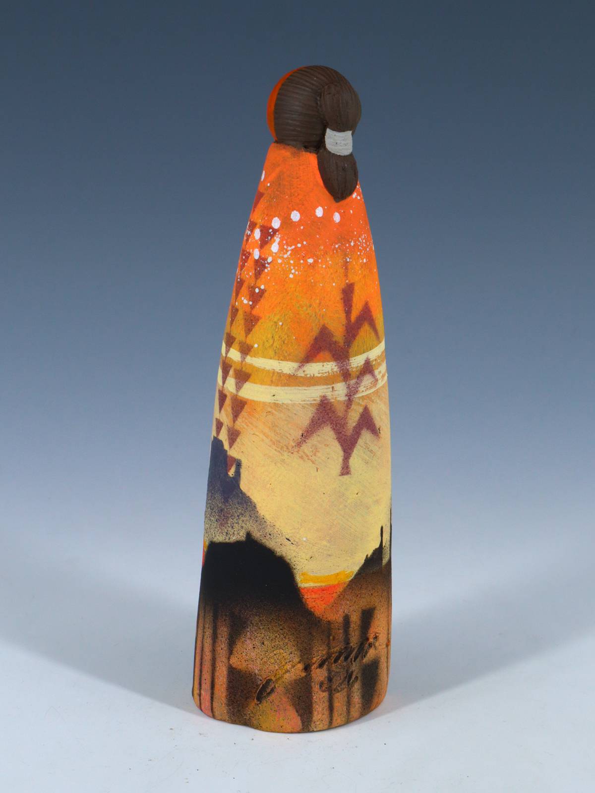 Native American Clay Mother Three Baby Pottery Figural Doll - PuebloDirect.com