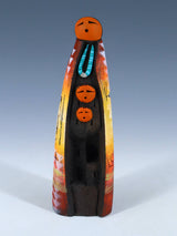 Native American Clay Mother Two Baby Pottery Figural Doll - PuebloDirect.com