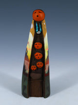 Native American Clay Mother Four Baby Pottery Figural Doll - PuebloDirect.com