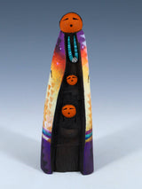 Native American Clay Mother Two Baby Pottery Figural Doll - PuebloDirect.com