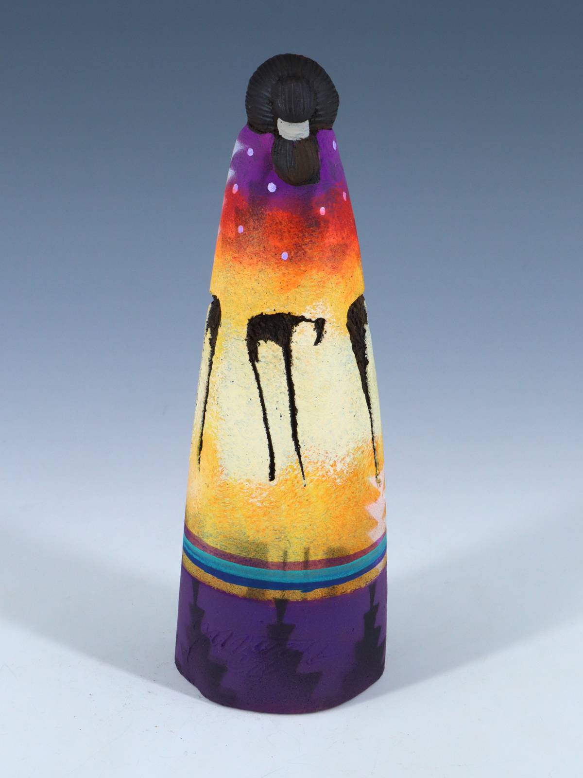 Native American Clay Mother Two Baby Pottery Figural Doll - PuebloDirect.com