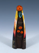 Native American Clay Mother Three Baby Pottery Figural Doll - PuebloDirect.com