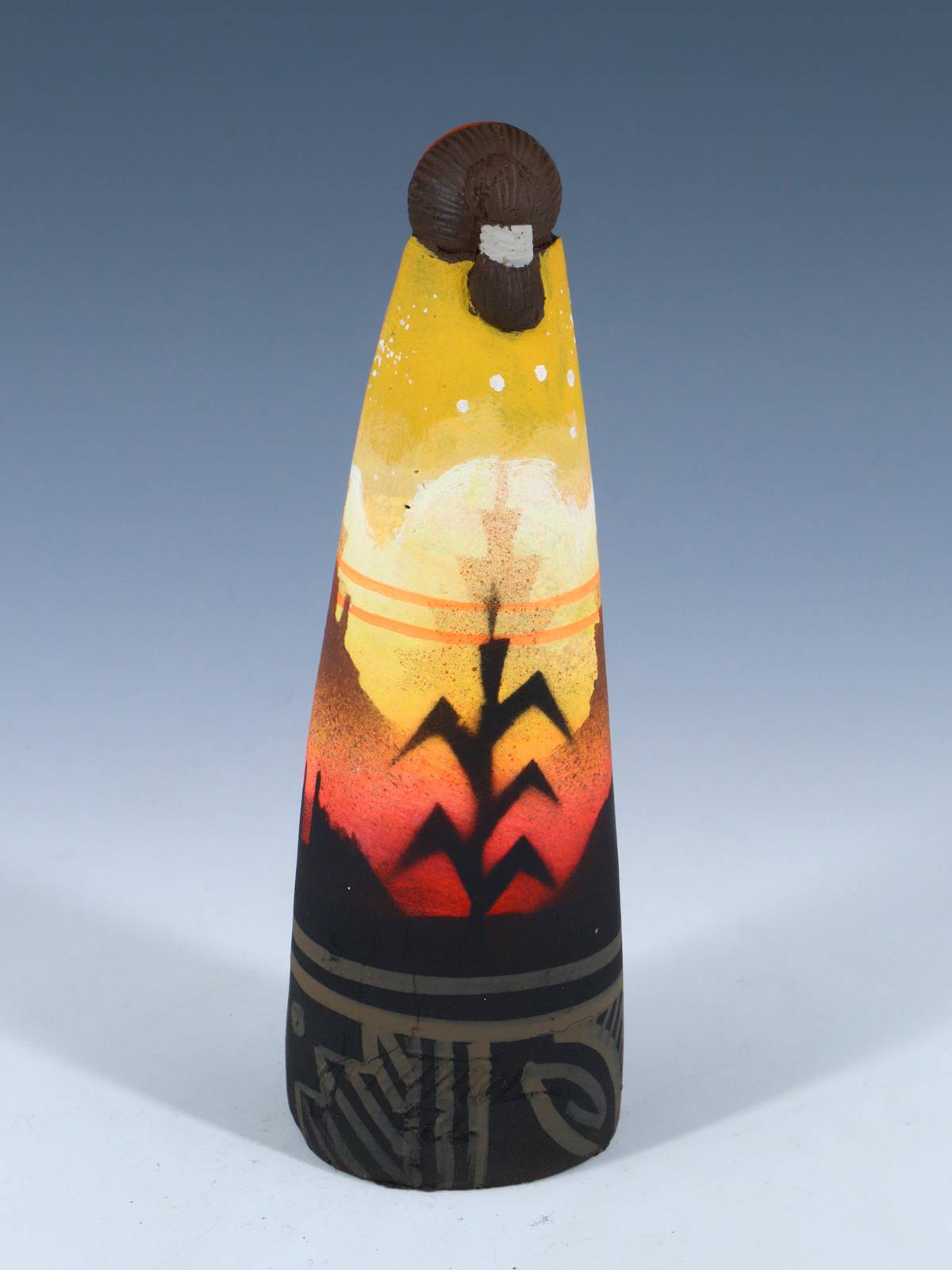 Native American Clay Mother Three Baby Pottery Figural Doll - PuebloDirect.com