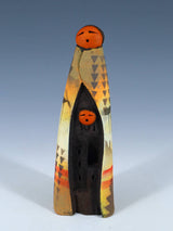 Native American Clay Mother One Baby Pottery Figural Doll - PuebloDirect.com