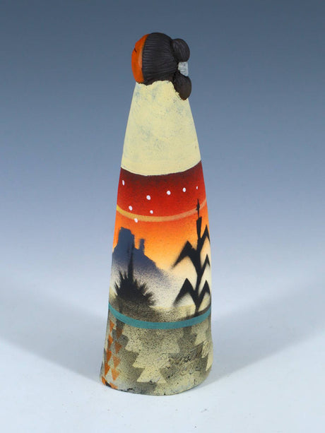 Native American Clay Mother Four Baby Pottery Figural Doll - PuebloDirect.com