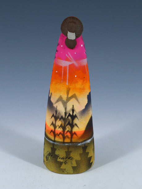 Native American Clay Mother One Baby Pottery Figural Doll - PuebloDirect.com