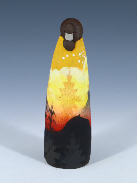 Native American Clay Mother Seven Baby Pottery Figural Doll - PuebloDirect.com