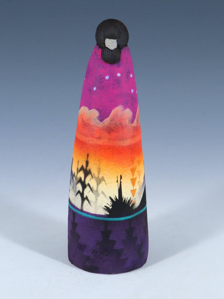 Native American Clay Mother Two Baby Pottery Figural Doll - PuebloDirect.com