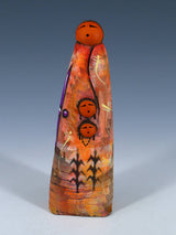 Native American Clay Mother Two Baby Pottery Figural Doll - PuebloDirect.com