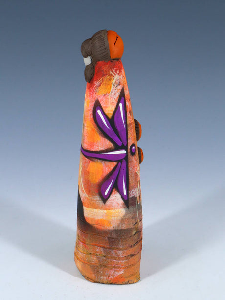 Native American Clay Mother Two Baby Pottery Figural Doll - PuebloDirect.com