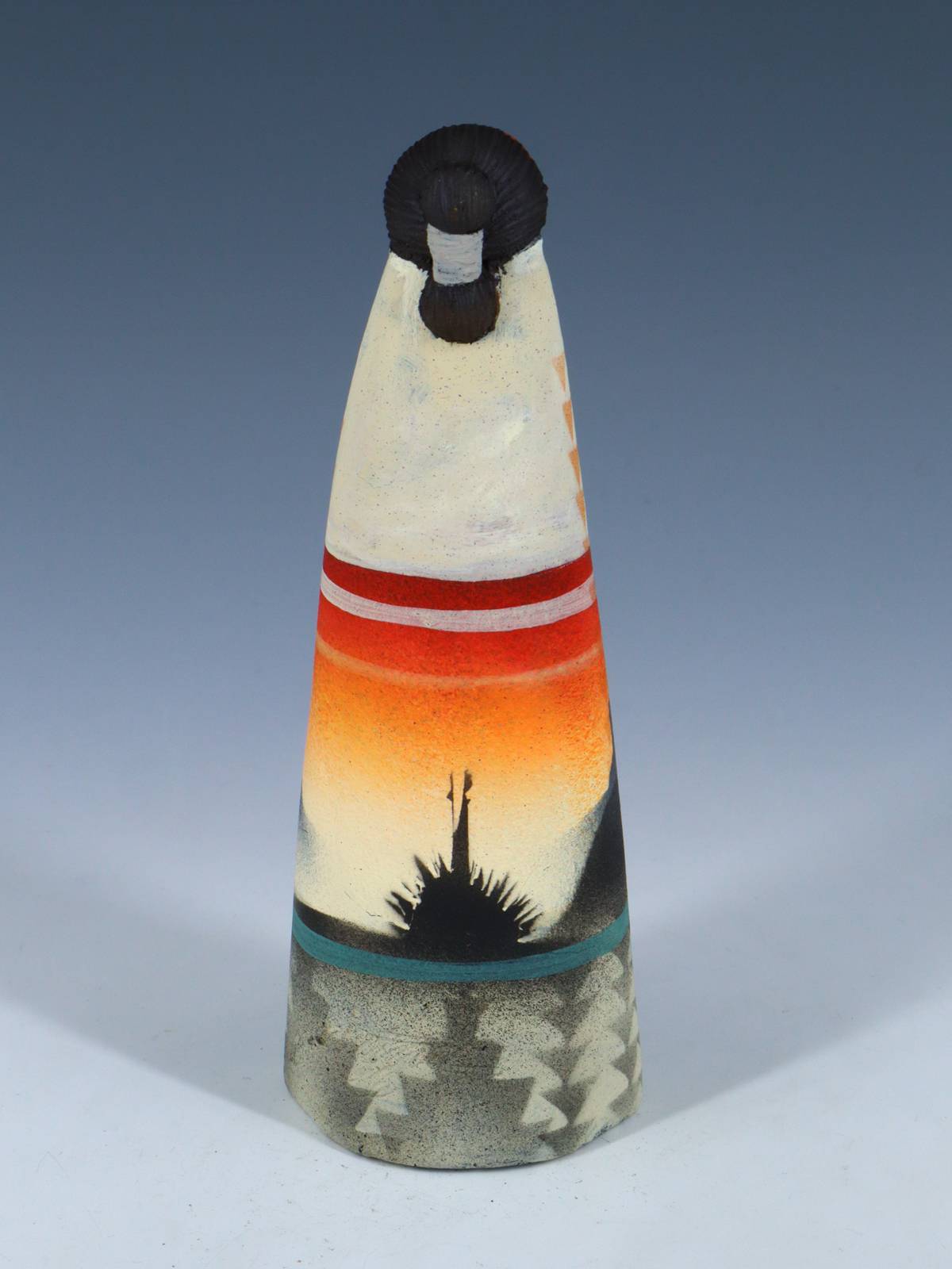 Native American Clay Mother One Baby Pottery Figural Doll - PuebloDirect.com