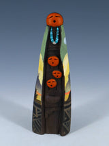 Native American Clay Mother Three Baby Pottery Figural Doll - PuebloDirect.com