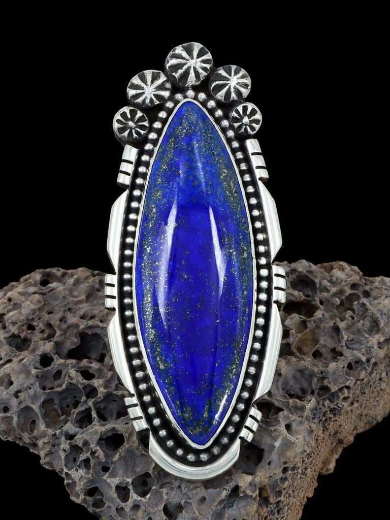 Navajo Bright Blue Lapis Ring, Size 11.5 - PuebloDirect.com
