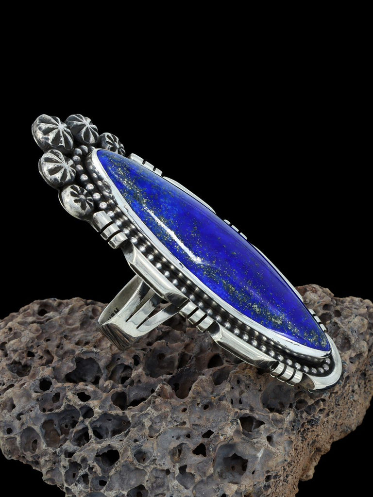 Navajo Bright Blue Lapis Ring, Size 11.5 - PuebloDirect.com