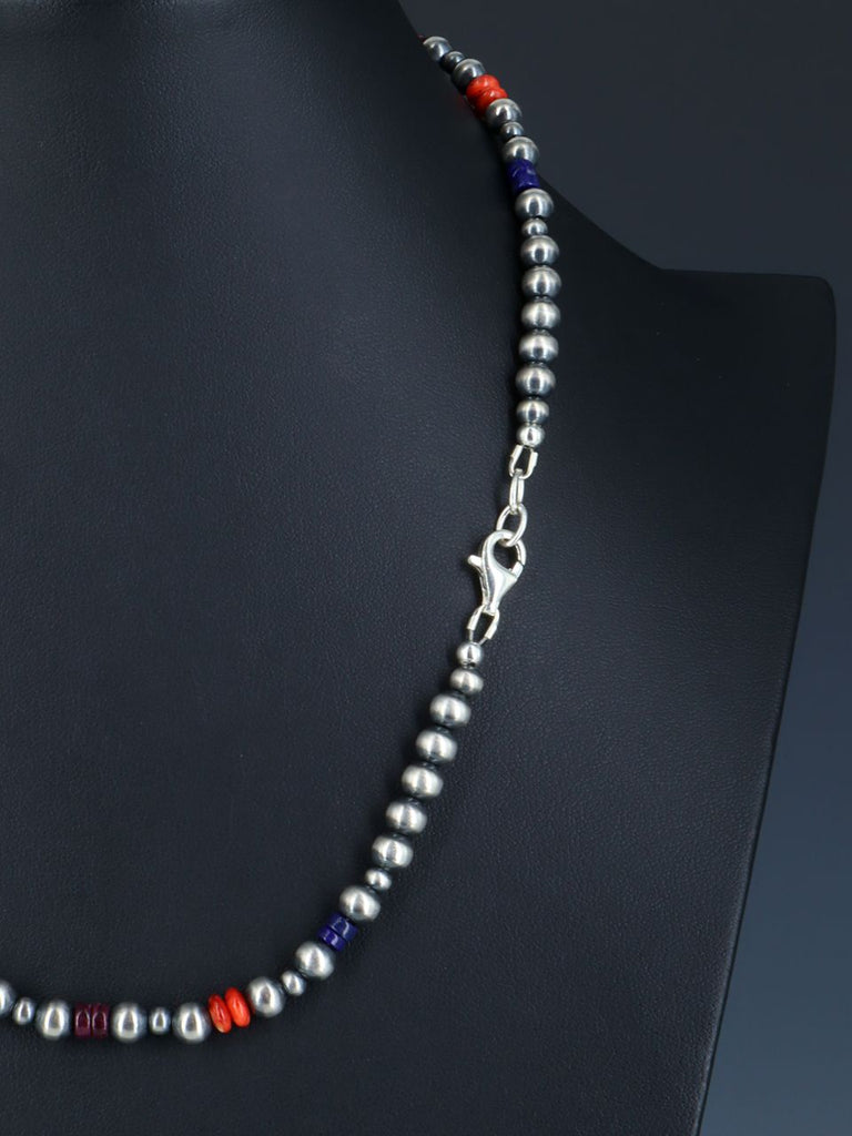 20" Native American Jewelry Multistone Beaded Necklace - PuebloDirect.com
