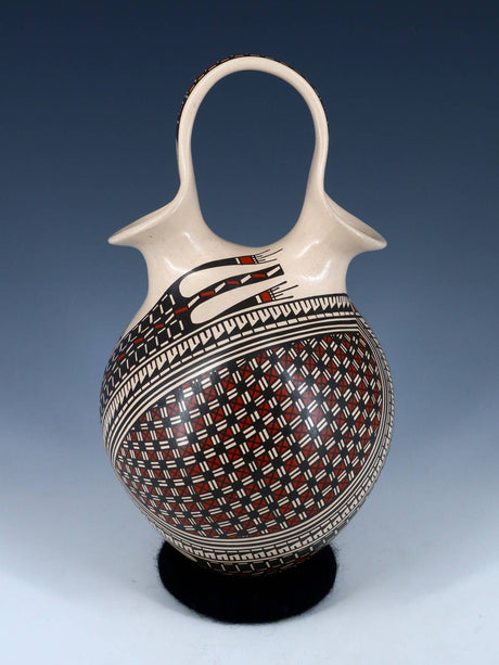 Mata Ortiz Hand Coiled Paquime Pottery Wedding Vase - PuebloDirect.com