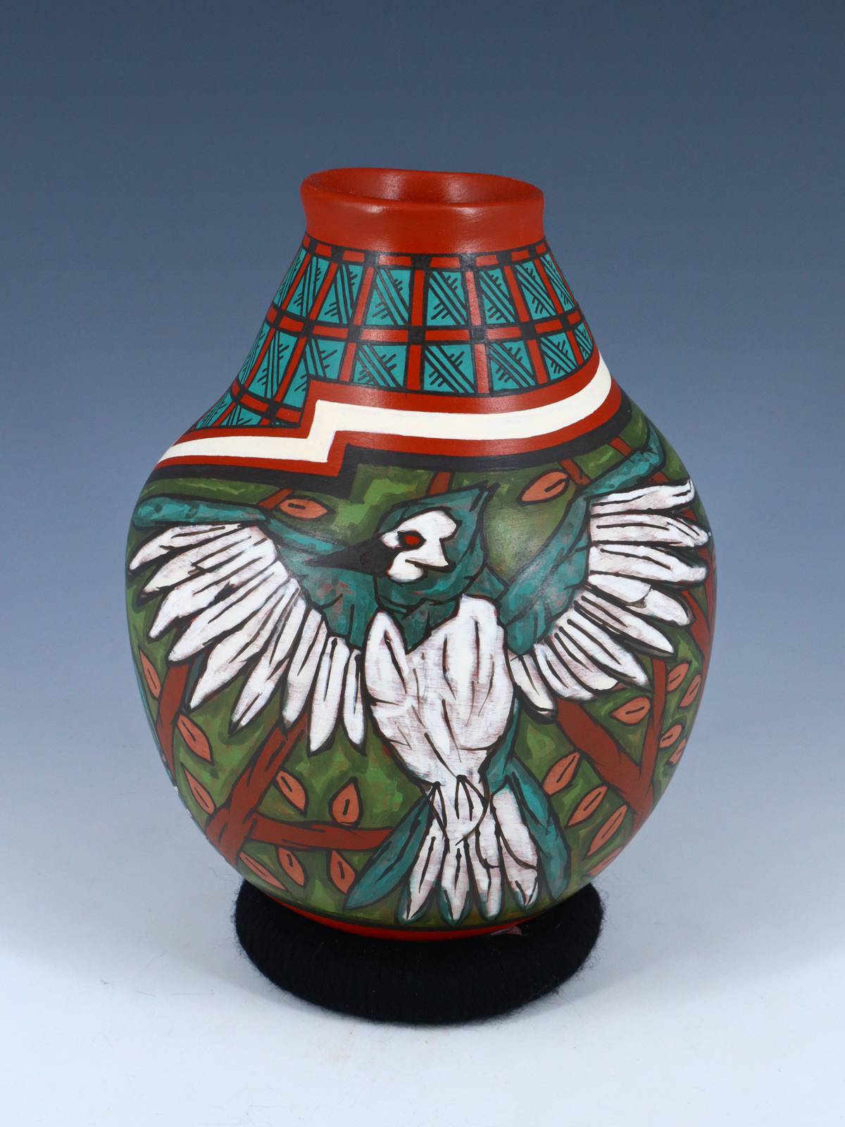 Mata Ortiz Hand Coiled Painted Bird Pottery - PuebloDirect.com