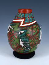 Mata Ortiz Hand Coiled Painted Bird Pottery - PuebloDirect.com