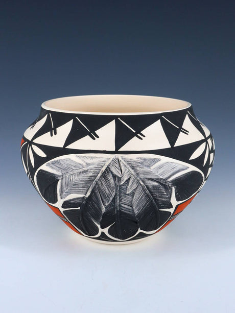 Acoma Pueblo Hand Painted Feather Pottery - PuebloDirect.com