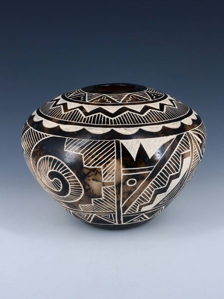 Acoma Etched Horsehair Pottery - PuebloDirect.com