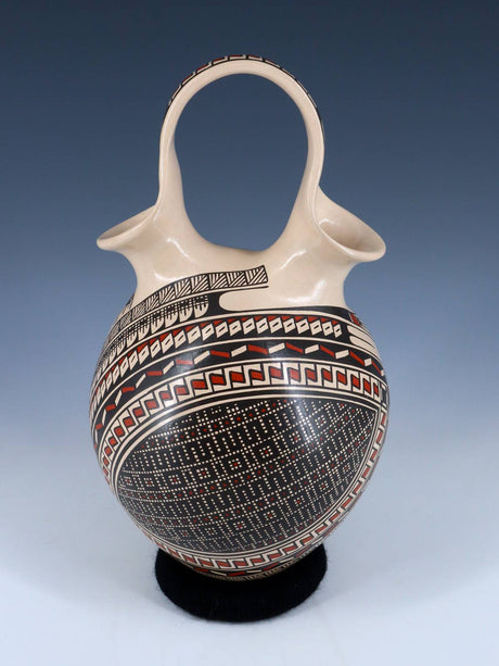 Mata Ortiz Hand Coiled Paquime Pottery Wedding Vase - PuebloDirect.com