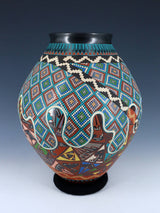 Mata Ortiz Hand Coiled and Painted Pottery Vase - PuebloDirect.com