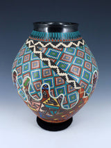 Mata Ortiz Hand Coiled and Painted Pottery Vase - PuebloDirect.com